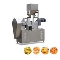 Corn curl kurkure snacks food extruder making machine from factory