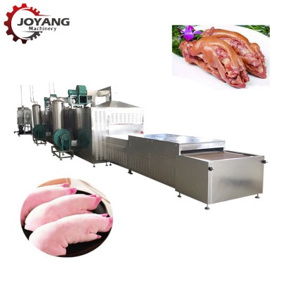 Tunnel Microwave Chicken Leg Degreasing Equipment Trotter Degreasing Machine