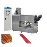 Single Screw extruder Biodegradable Edible Drinking Straw Making Machine with CE Certification