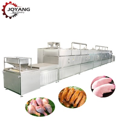 Automatic Tunnel Conveyor Belt Microwave Meat Degreasing Equipment