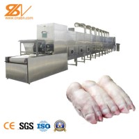 Tunnel Industrial Microwave Freeze Dryer Low Temperature Sterilization Machine For Meat Products